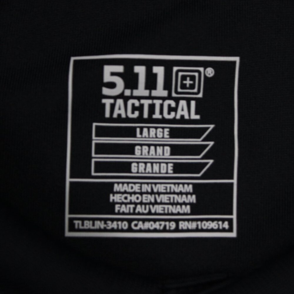5.11 Tactical Helios Polo Shirt Mens Large Black Short Sleeve Polyester Pullover - Picture 7 of 14